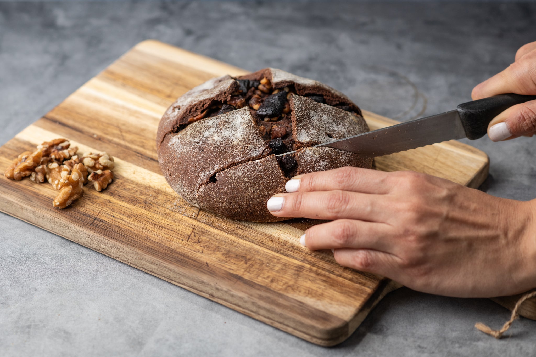 Chocolate, Orange, and Walnut Bread