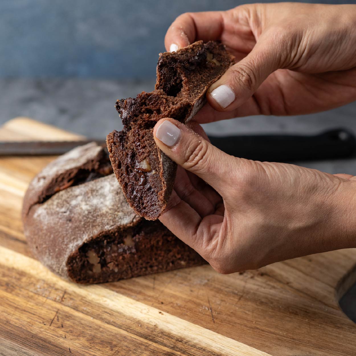Chocolate, Orange, and Walnut Bread